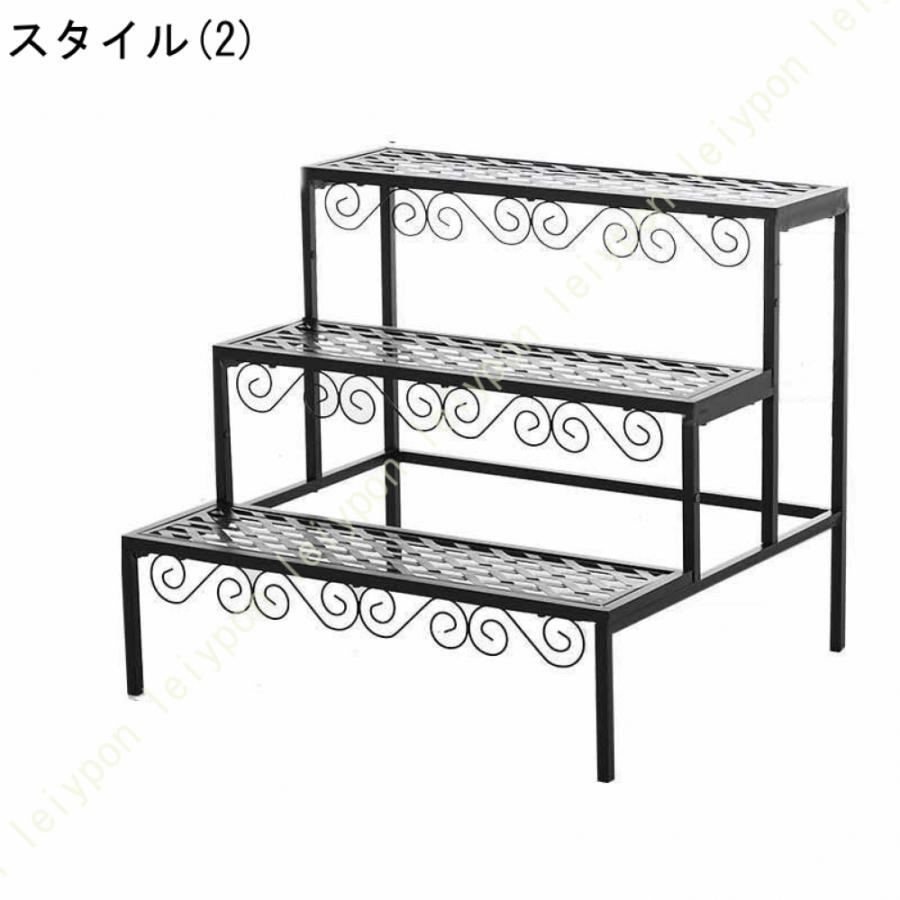 シンプルフラワースタンド 3段 おしゃれ 組立て簡単 プランタースタンド 鉢植え スタンド 園芸ラック フラワーラック 花台 植物棚 盆栽棚 ガーデンラック 屋外_5