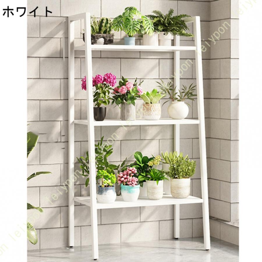 アイアン ガーデンラック 室内 屋外フラワースタンド 3段 棚