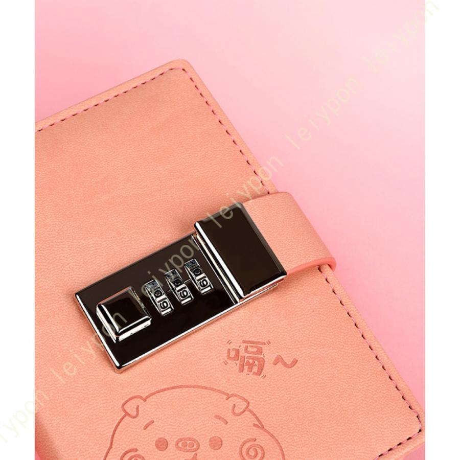 A7 鍵付き日記帳 ビジネス手帳メモ帳 オフィス学校プレセント