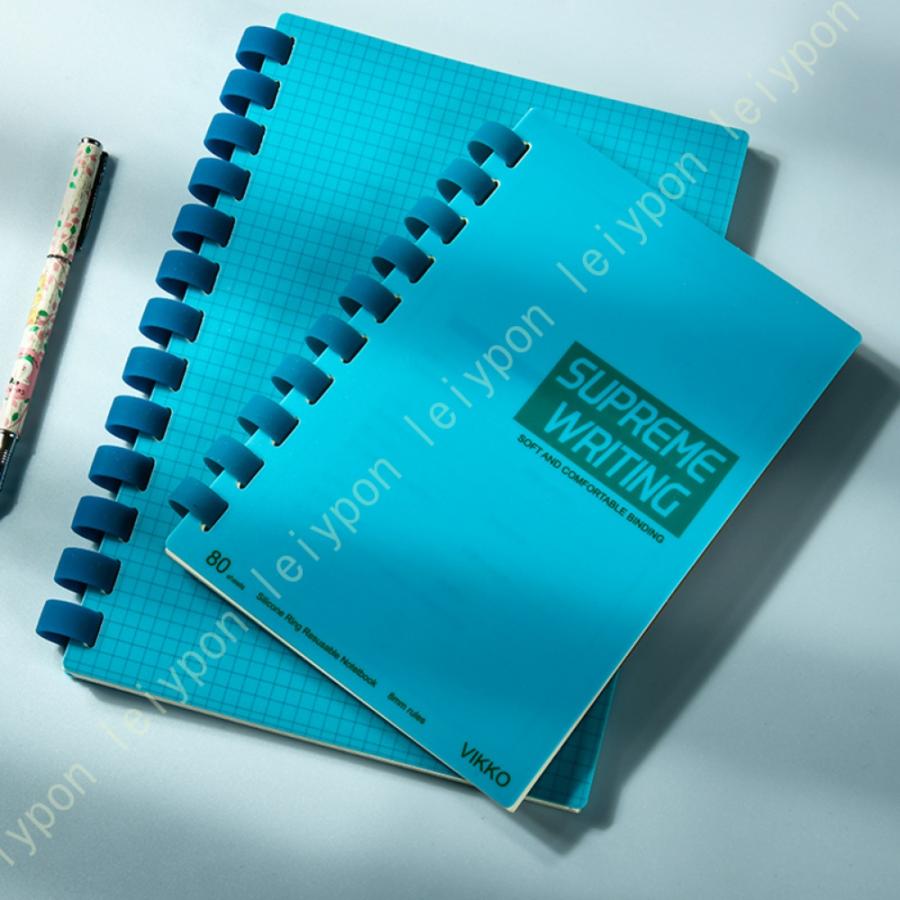 リングノート a5 青 A5 横罫 横罫線入り リングカバータイプ