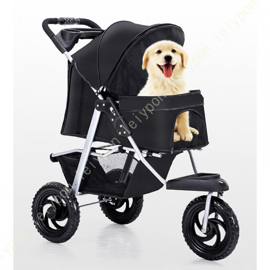ペットカート 折りたたみ ワンタッチ 中型犬 小型犬 3輪 犬カート ストッパー付き 収納 小物入れ 軽量 ドッグカート ペットバギー カート ペット用 キャリー