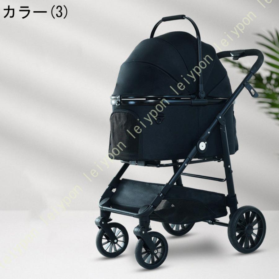 ペットカート 犬カート 折りたたみ 犬用カート 分離型 ４輪 安定性 広いスペース 小型犬 中型犬 多頭 前輪360°回転 分離式 4輪360°回転 犬用ベビーカー_6