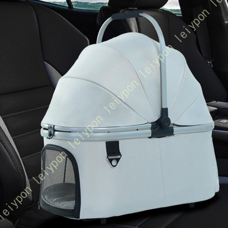 ペットカート 犬カート 折りたたみ 犬用カート 分離型 ４輪 安定性 広いスペース 小型犬 中型犬 多頭 前輪360°回転 分離式 4輪360°回転 犬用ベビーカー_10