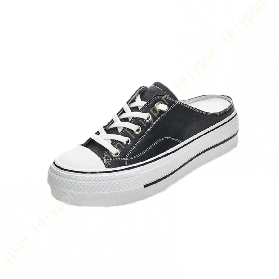 スニーカー サンダル かかとなし レディース ミュール レース