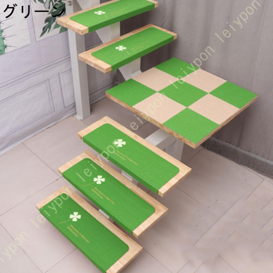 階段 滑り止めマット 階段マット すべり止め 階段用ステップマット 階段用カーペット 階段防音マット 15枚セット 幅広 吸着式 ずれない ワイド 階段敷き_6