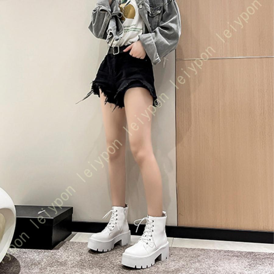 編み上げブーツ ゴスロリ 風 本革調 ミドル ブーツ 編み上げ 編み上げブーツ ゴスロリ 風 本革調 ミドル ブーツ 編み上げ