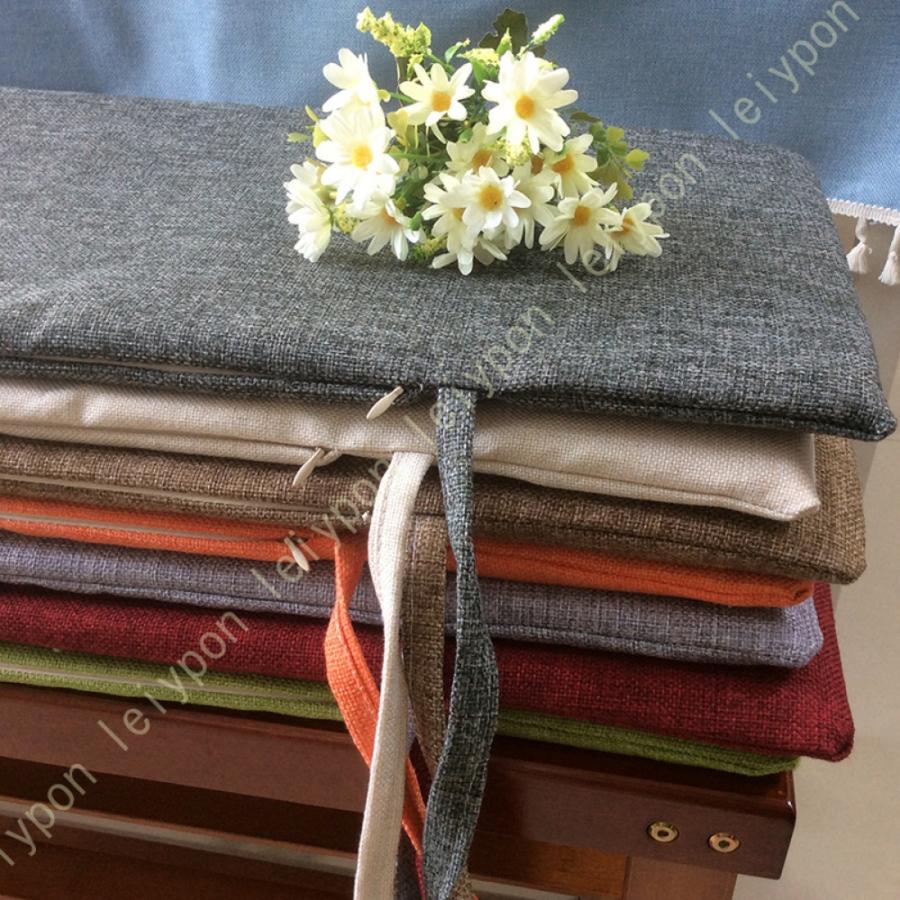 長い座布団 ベンチシートクッション 無地 長座布団 滑り止め座布団 屋内屋外ベンチ用クッション 座面クッション ジッパーと洗えるカバー付きのチェアパッド |  | 19