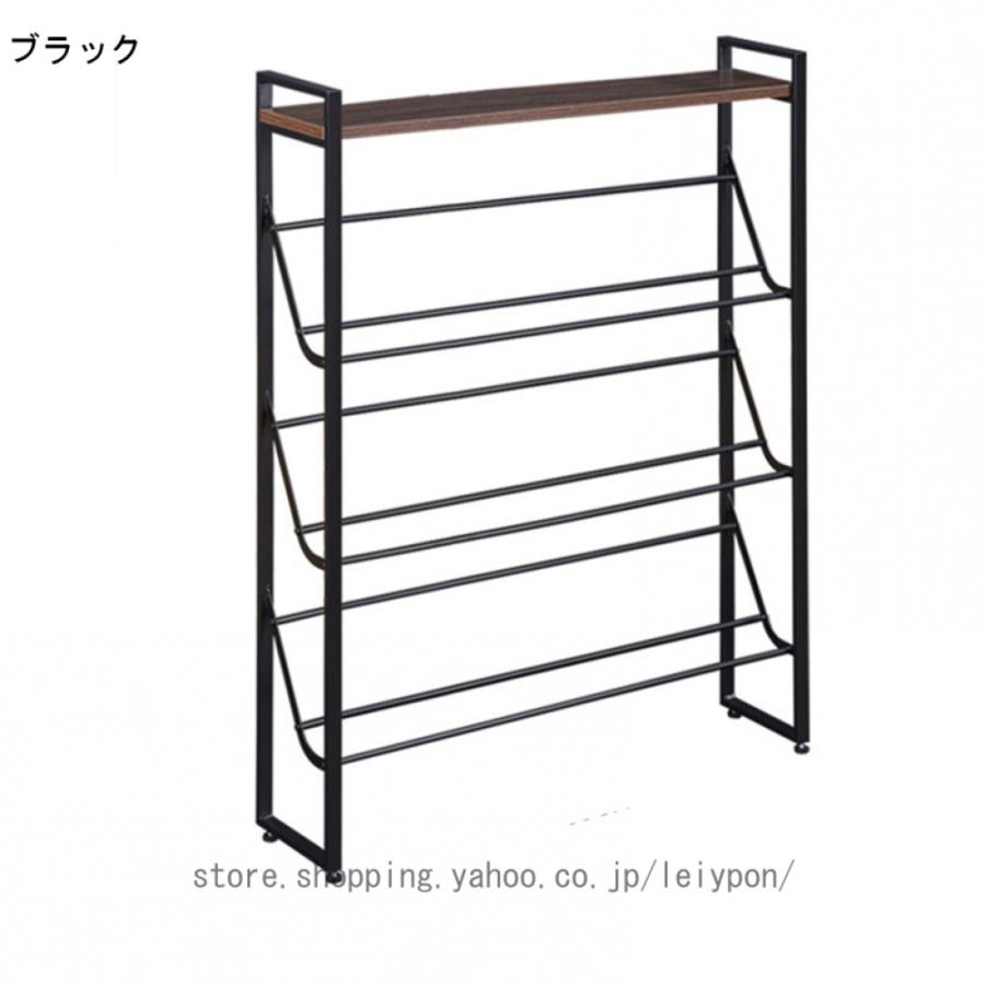 シューズラック 靴棚 玄関 靴収納ラック 下駄箱 シューズ 収納 スリム 靴置き 棚玄関 収納棚 靴入れ シューズボックス 木製 収納家具 リビング収納 シンプル_4