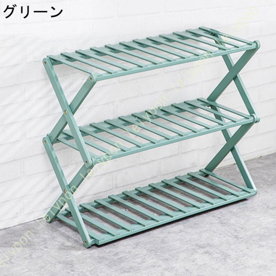 シューズラック 折りたたみシューズラック 天然竹 オープン収納ラック 省スペース ファッション 靴収納ラック 靴キャビネット 多機能収納 組立不要 耐久性_4