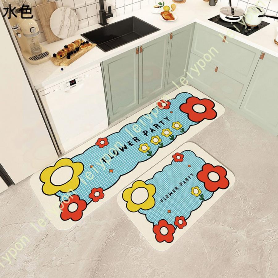 北欧 キッチンマット おしゃれ 台所マット 洗濯いらず 防水 拭ける 滑り止め 低反発マット 拭けるマット ずれない 抗菌消臭 傷防止マット 防水性と防汚 |  | 08