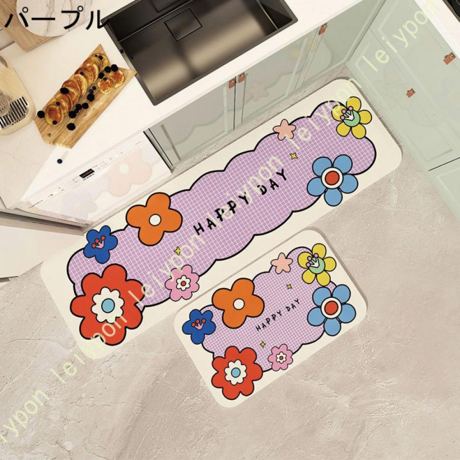 北欧 キッチンマット おしゃれ 台所マット 洗濯いらず 防水 拭ける 滑り止め 低反発マット 拭けるマット ずれない 抗菌消臭 傷防止マット 防水性と防汚 |  | 09