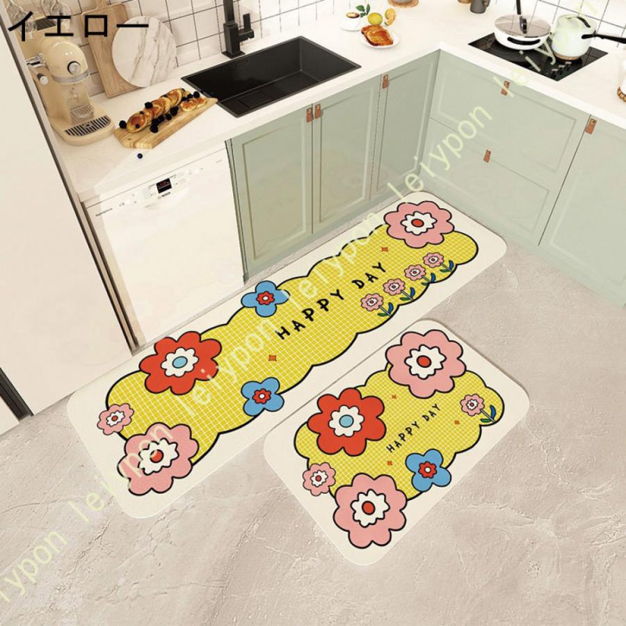 北欧 キッチンマット おしゃれ 台所マット 洗濯いらず 防水 拭ける 滑り止め 低反発マット 拭けるマット ずれない 抗菌消臭 傷防止マット 防水性と防汚 |  | 10