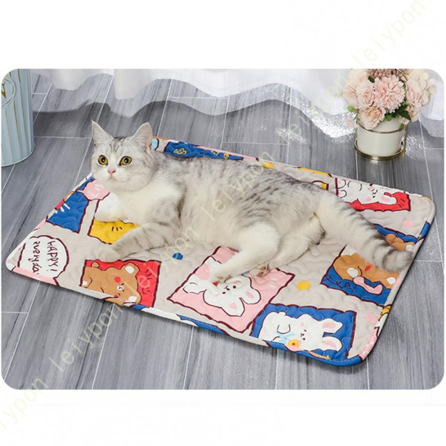 ペットベッド 夏用 クールマット 敷きパッド 下敷き 綿 キルト 柔らかい 軽量 通気 滑り止め 屋内/屋外用 丸洗い 小型 中型 犬 猫 暑さ対策 ペットシーツ |  | 15