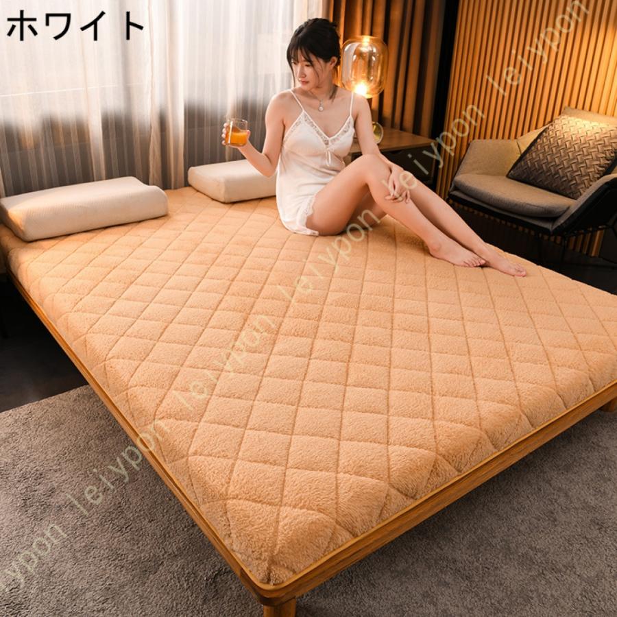 敷きパッド シングル 冬 あったか敷きパッド 冬用 シープボア ベッドパッド シングル 暖かい 布団敷きパッド しきぱっと パッドシーツ ベッドシーツ_7