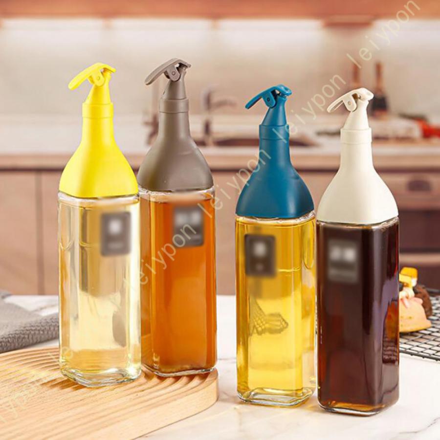 オイルとビネガークルエット ガラスボトル 注ぎ口付き クリアガラス