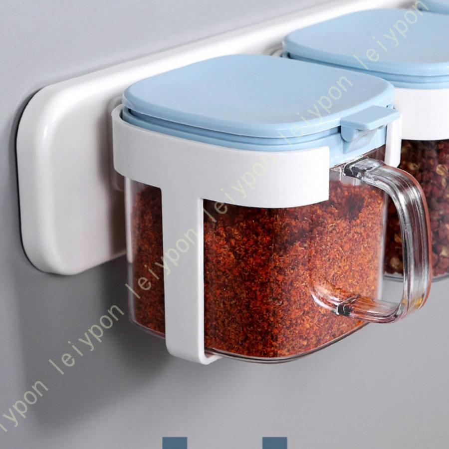 砂糖入れ 調味料入れ 調味料 容器 ブルー 透明安全性 作り置きに便利 便宜を図る パックアンド 小物整理 卓上収納 引き出し 台所 家庭用 入れ 塩 砂糖 ふた付 |  | 16