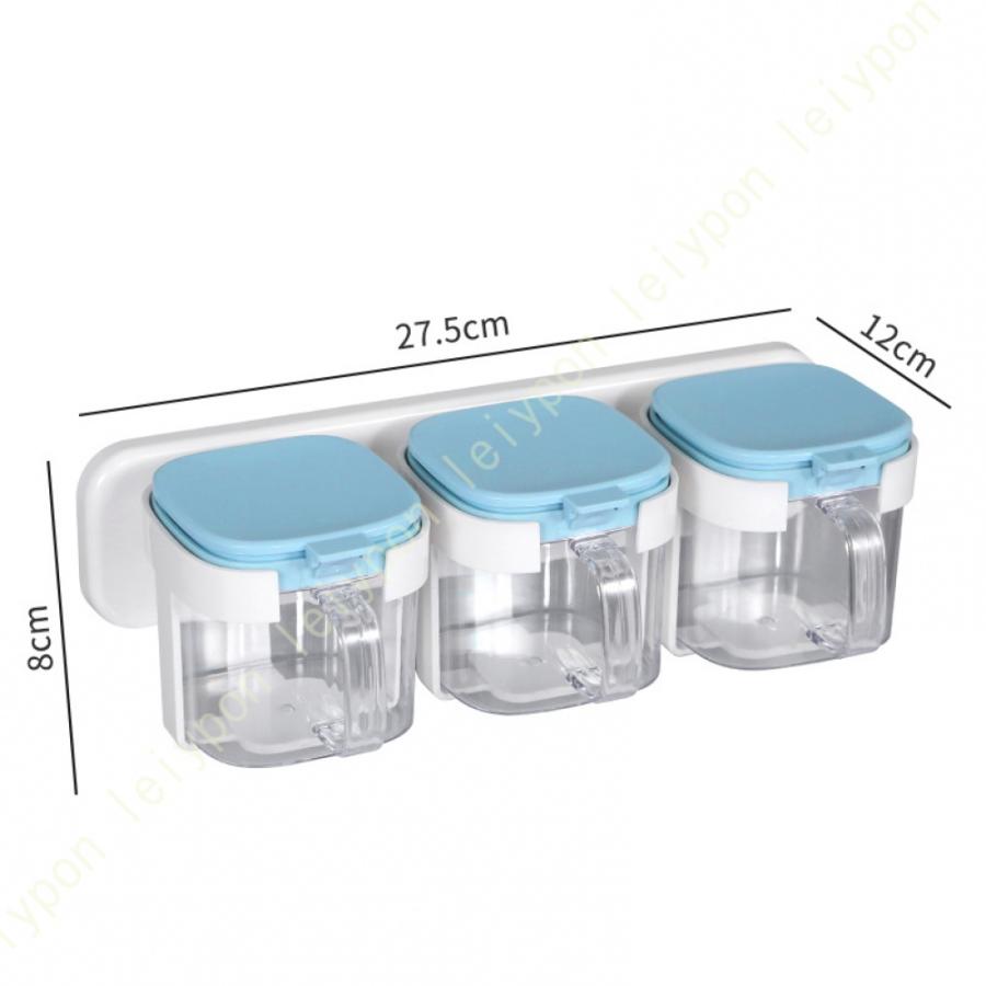 砂糖入れ 調味料入れ 調味料 容器 ブルー 透明安全性 作り置きに便利 便宜を図る パックアンド 小物整理 卓上収納 引き出し 台所 家庭用 入れ 塩 砂糖 ふた付 |  | 12