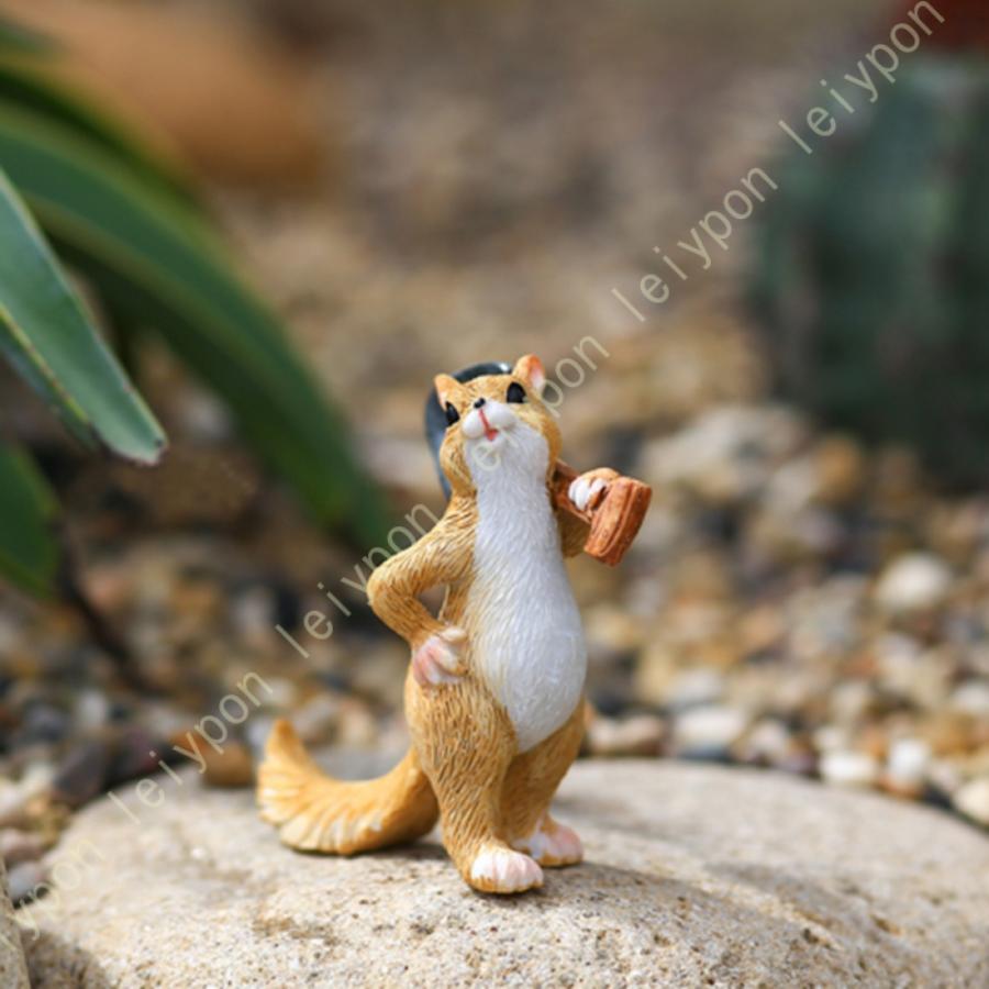 リス 置物 LxRx9 オーナメント リス アニマルオブジェ かっこいい 風景