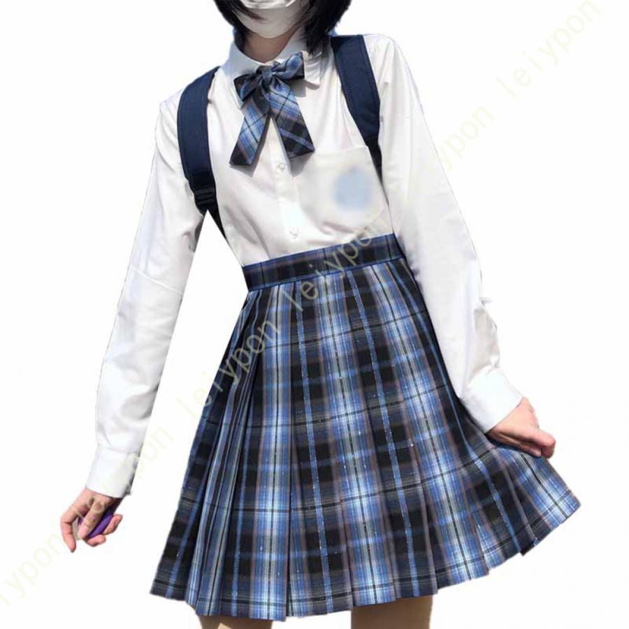 プリーツスカート ミニ チェック柄 プリーツ ハイウェスト 通学