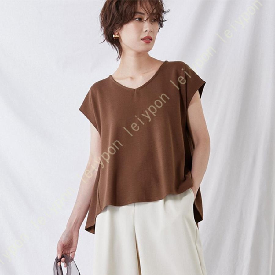 レディース シャツ 白 ブラウス 長袖 おしゃれ ナチュラル 着痩せ 半袖 Ｔシャツ ワンピース Vネック 体型カバー 女性 ボタンなし ロング丈 トップス 綿麻