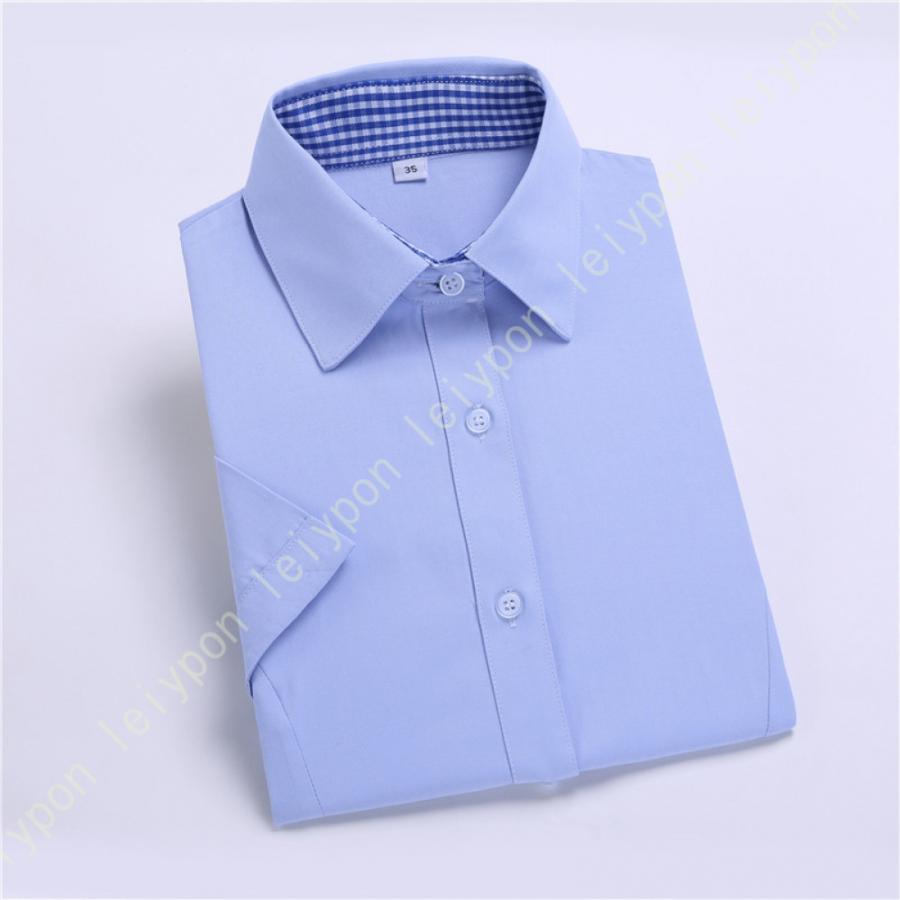 レディース ブラウス 透けない シャツ ワイシャツ 長袖 通勤 就活 ブルー 青 オフィス OL レギュラー スキッパー 就活 新生活 制服 ユニフォームにぴったり |  | 07