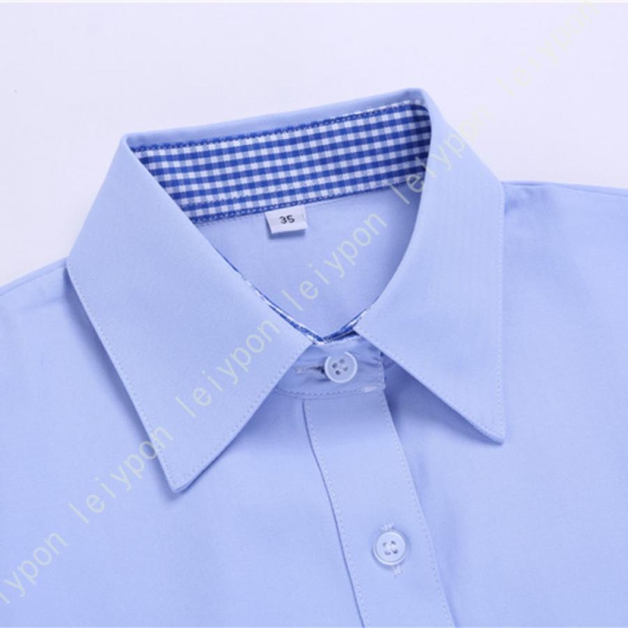 レディース ブラウス 透けない シャツ ワイシャツ 長袖 通勤 就活 ブルー 青 オフィス OL レギュラー スキッパー 就活 新生活 制服 ユニフォームにぴったり |  | 08