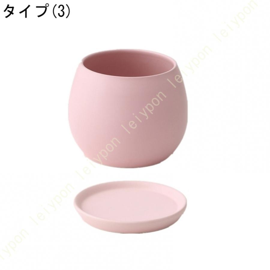 セラミック製 プランター 観葉植物 排水孔付き 受皿付き 通気性 マカロンカラー ツヤなし フラワーポット ins風 丸形 雑貨 小物入れ 収納 インテリア シンプル |  | 10