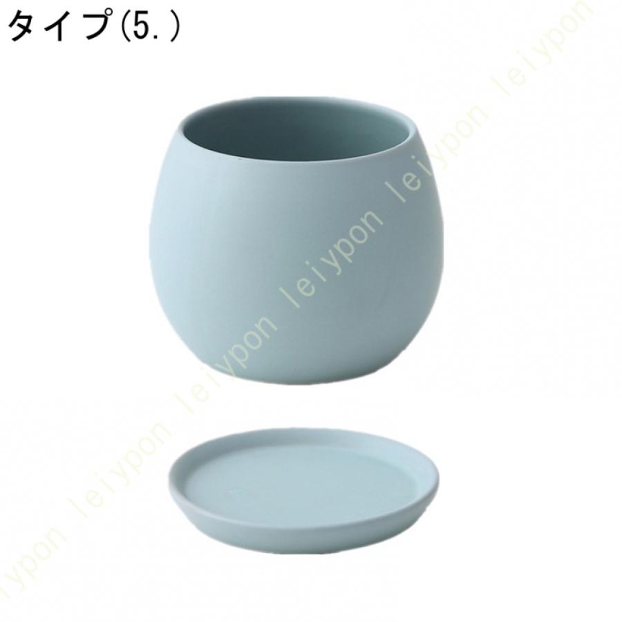 セラミック製 プランター 観葉植物 排水孔付き 受皿付き 通気性 マカロンカラー ツヤなし フラワーポット ins風 丸形 雑貨 小物入れ 収納 インテリア シンプル |  | 12