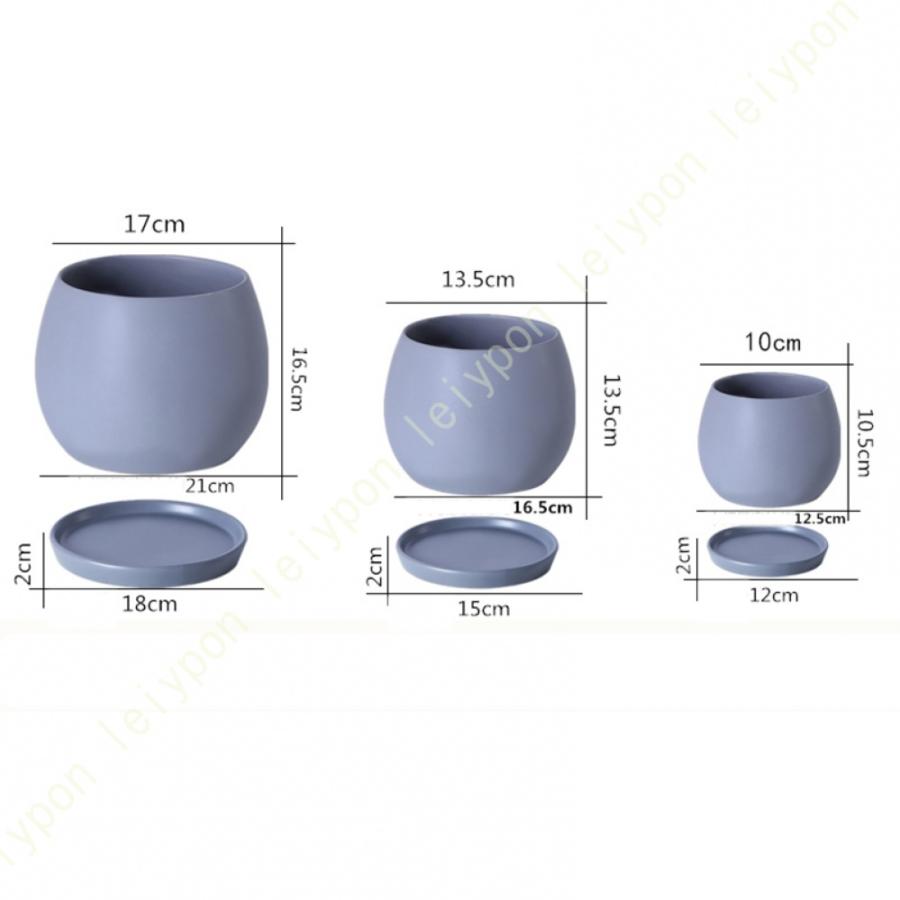セラミック製 プランター 観葉植物 排水孔付き 受皿付き 通気性 マカロンカラー ツヤなし フラワーポット ins風 丸形 雑貨 小物入れ 収納 インテリア シンプル |  | 16