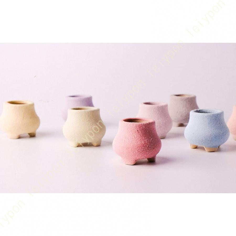 プランター 多肉植物鉢 サボテン鉢 陶器製 底穴付き シンプル 玄関 園芸用品 北欧 素焼き 複数色から選べる ミ二観葉植物適用 6個セット インテリア 飾り |  | 20