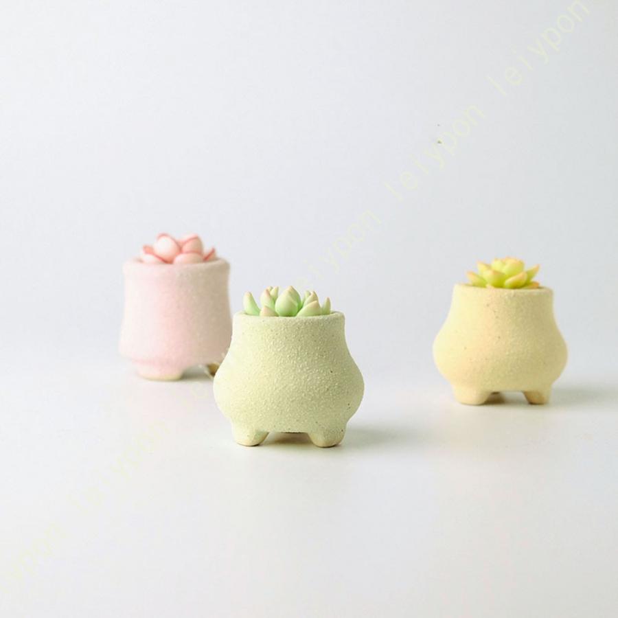 プランター 多肉植物鉢 サボテン鉢 陶器製 底穴付き シンプル 玄関 園芸用品 北欧 素焼き 複数色から選べる ミ二観葉植物適用 6個セット インテリア 飾り |  | 23