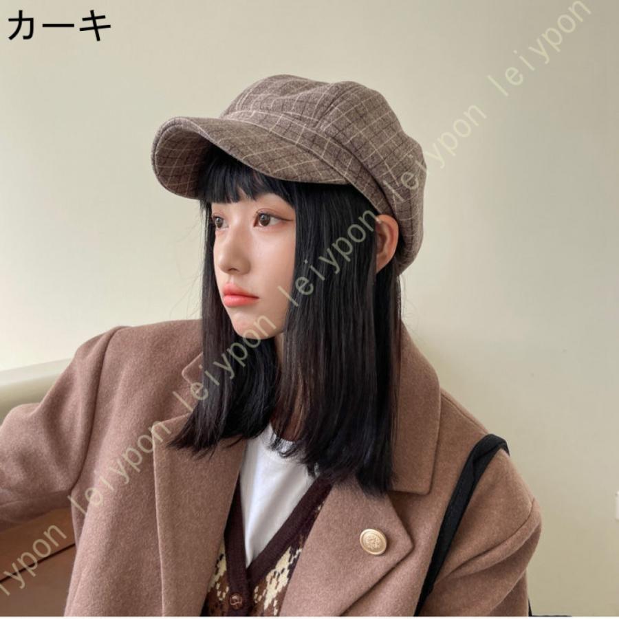 八角形帽子 レディース 秋冬 ベレー帽 チェック柄 コーデ 日本 八角形帽子 レディース 秋冬 ベレー帽 チェック柄 コーデ 日本