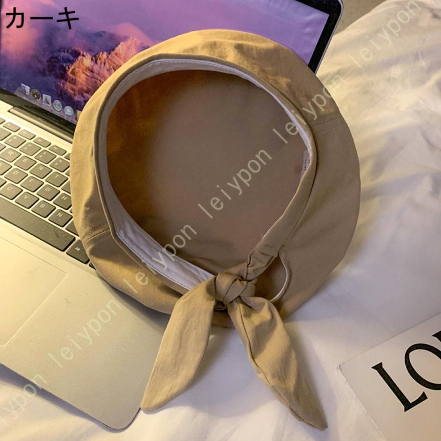 ベレー帽 ウール かわいい リボン 蝶結び フリル 帽子 ハット