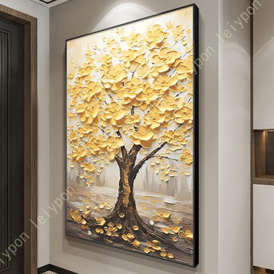 絵画　インテリア　ディスプレイ キャンバスプリントアート インテリア 絵画 北欧 黄金の植物