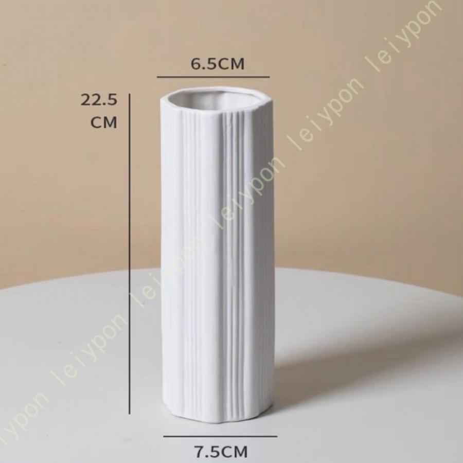 利行　花器　約31☓17☓10cm 花瓶 フラワーベース ドーナツ型 半円 ホワイト 半月 一輪挿し