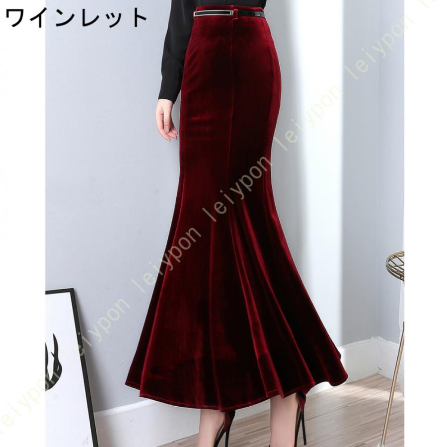 タイトスカート マーメイドスカートマキシ丈スカート スカート ベロア タイトフレア マキシ レディース ボトムス スカート ベルベット ロング丈 |  | 04