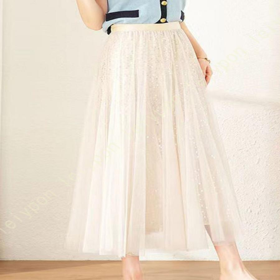 チュールスカート プリーツスカート ロング プリーツ 大人 冬 スカート チュール レディース ロングスカート Aライン マキシスカート 秋冬 マキシ丈 |  | 16