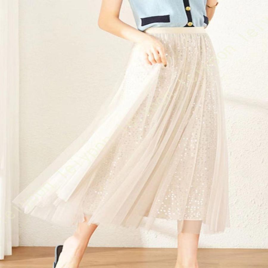 チュールスカート プリーツスカート ロング プリーツ 大人 冬 スカート チュール レディース ロングスカート Aライン マキシスカート 秋冬 マキシ丈 |  | 17