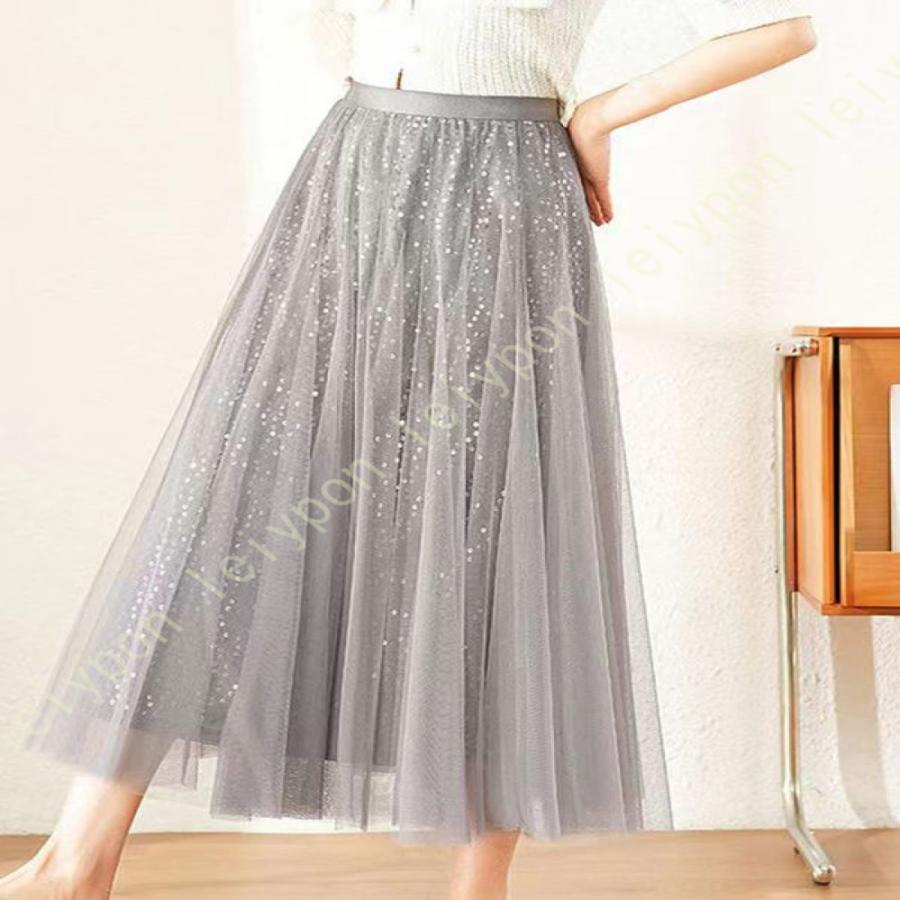 チュールスカート プリーツスカート ロング プリーツ 大人 冬 スカート チュール レディース ロングスカート Aライン マキシスカート 秋冬 マキシ丈 |  | 11