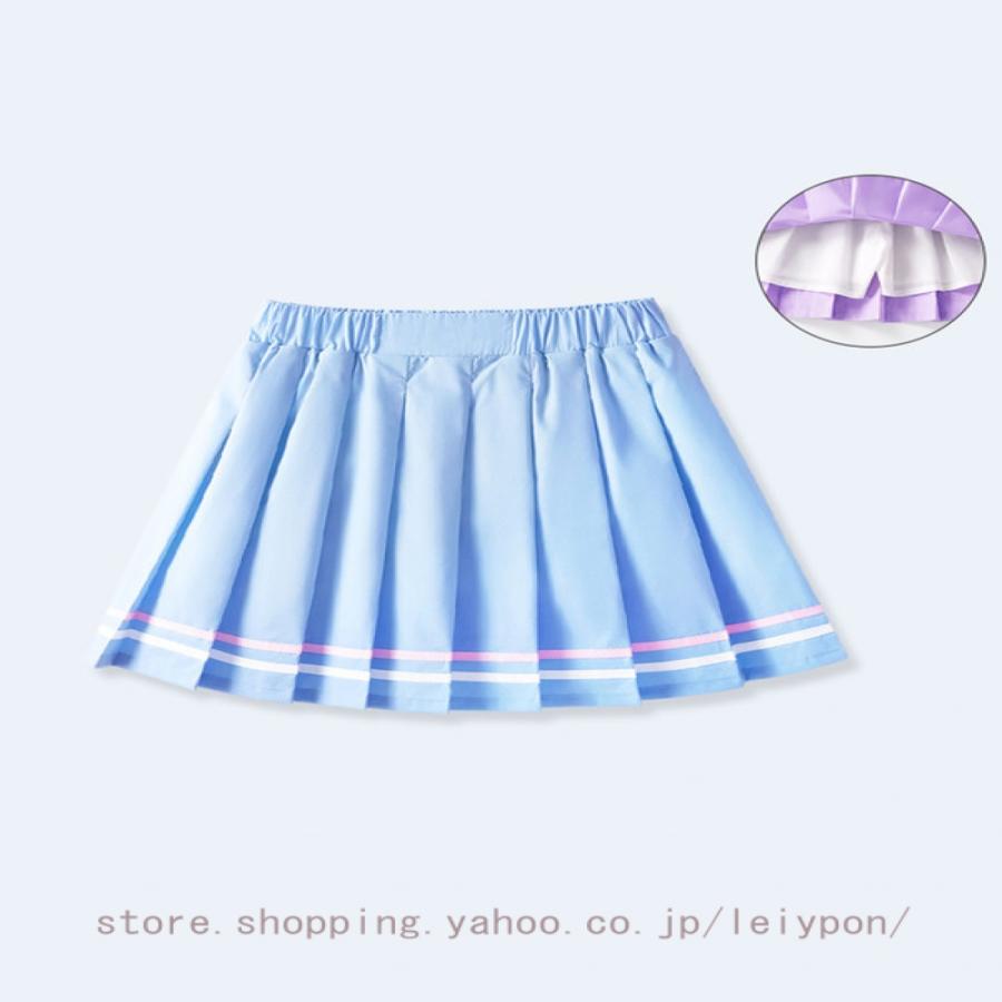 キッズ プリーツスカート 女の子 フレアスカート JKスカート 子供 JK スクールスカート スカート フレアミニスカート Aラインスカート スクール 制服 女児 夏 |  | 13