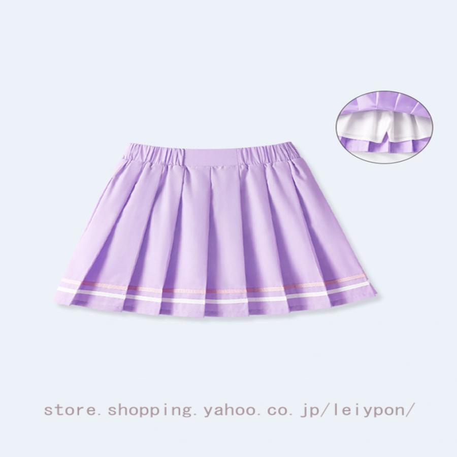 キッズ プリーツスカート 女の子 フレアスカート JKスカート 子供 JK スクールスカート スカート フレアミニスカート Aラインスカート スクール 制服 女児 夏 |  | 16