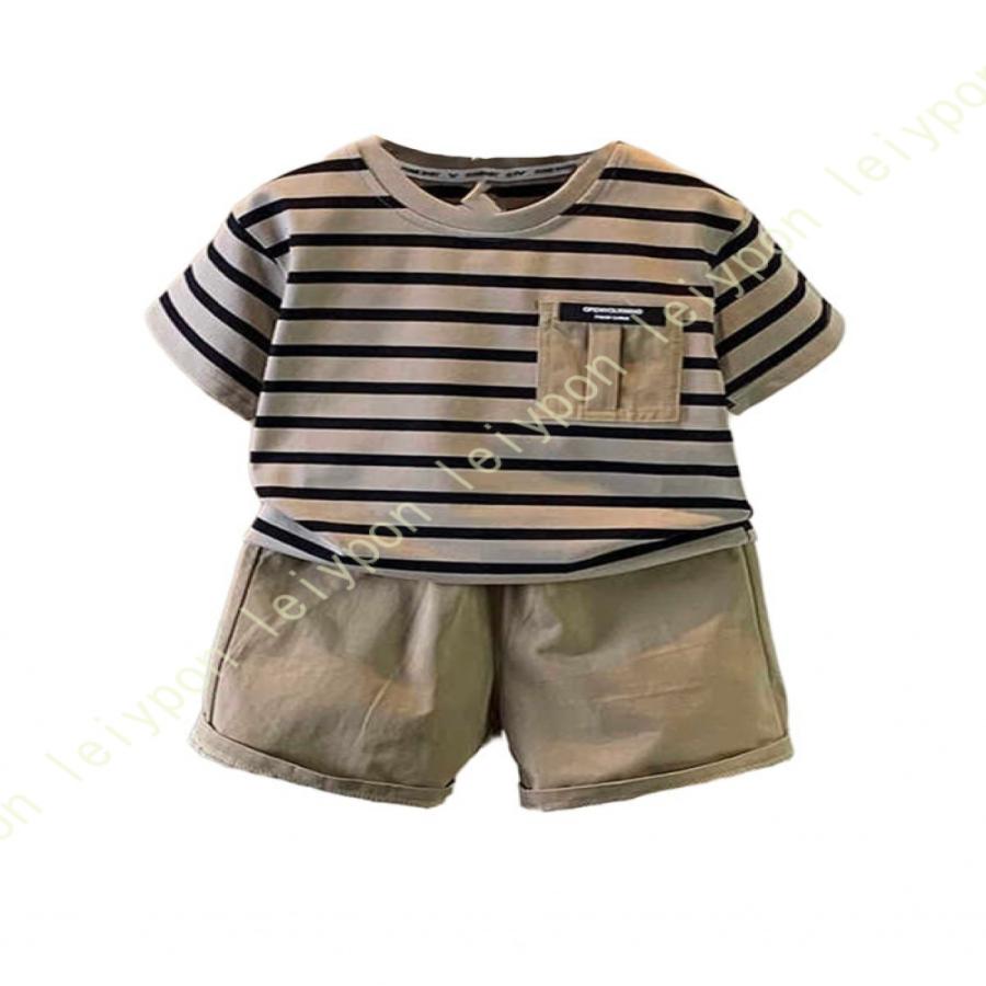 子供服 男の子 セットアップ 夏服 半袖 Tシャツ ハーフパンツ 半ズボン 上下セット 子供 ジャージ ショートパンツ カジュアル 通気性 速乾 お洒落 日常 |  | 02