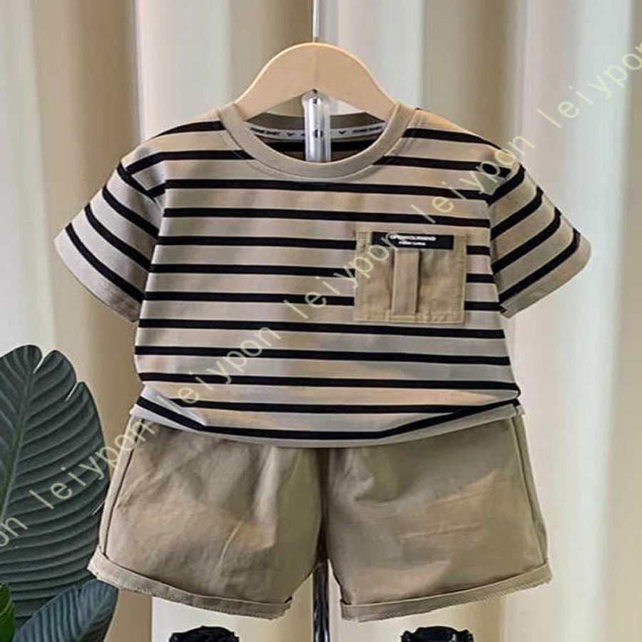子供服 男の子 セットアップ 夏服 半袖 Tシャツ ハーフパンツ 半ズボン 上下セット 子供 ジャージ ショートパンツ カジュアル 通気性 速乾 お洒落 日常 |  | 04