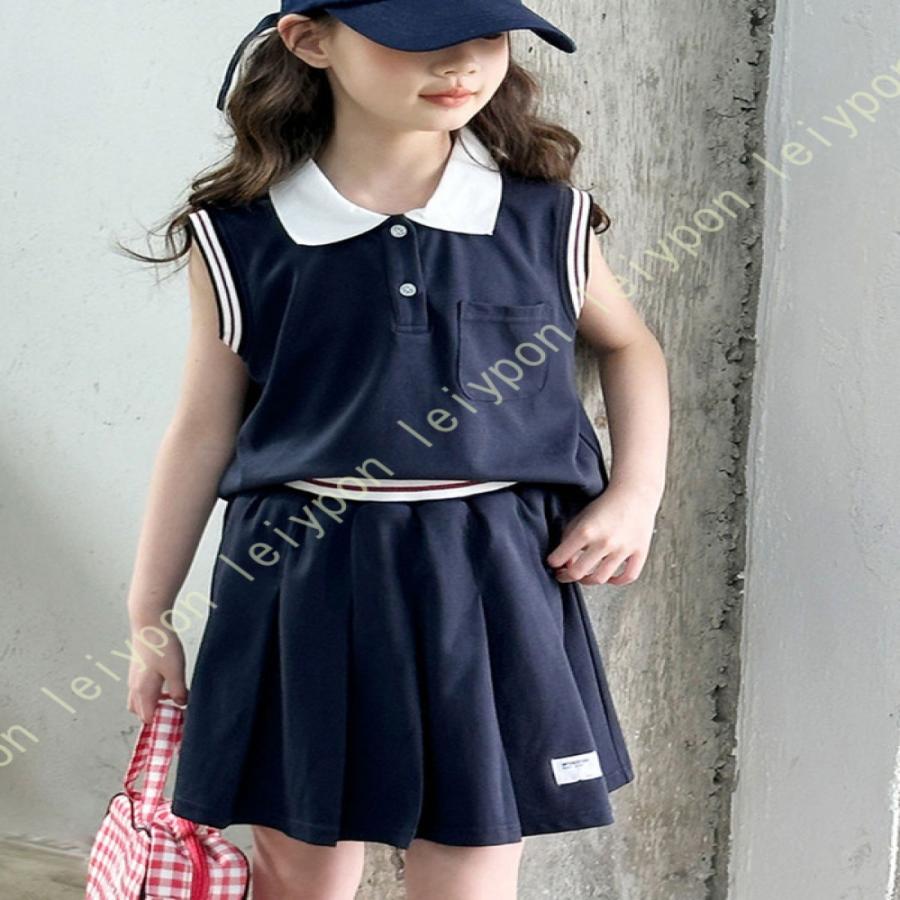 スポーツウェア キッズ 吸汗速乾 子供服 セットアップ 夏 スカートセット 女の子 おしゃれ ガールズ ノースリーブｔシャツ スカート 2点セット ジュニア |  | 13