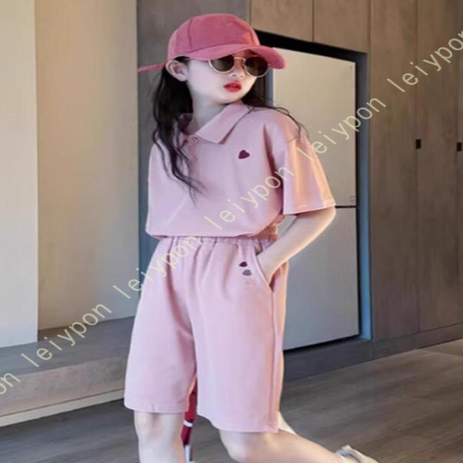 子供服 女の子 セットアップ 夏 半袖 Tシャツ ハーフパンツ 上下セット キッズ 夏服 子供 ジャージ 普段着 カジュアル スポーツ ジュニア お洒落 |  | 10