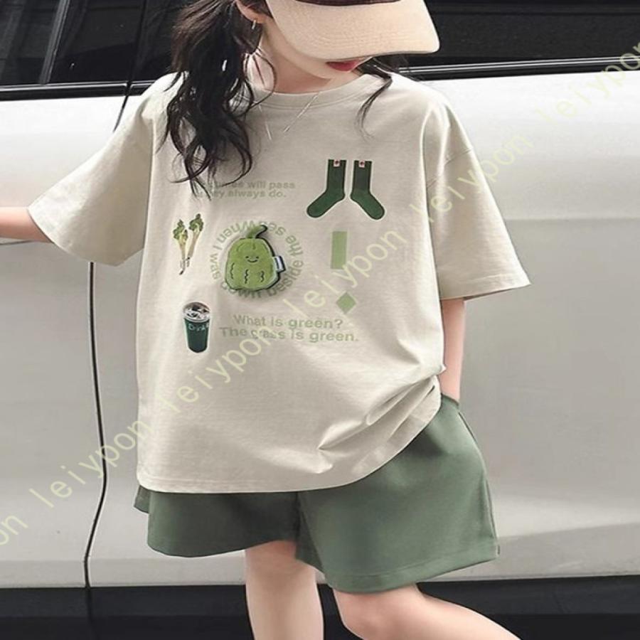 子供服 女の子 セットアップ 夏 半袖 Tシャツ ハーフパンツ 上下セット キッズ 夏服 子供 ジャージ 普段着 カジュアル スポーツ ジュニア お洒落 |  | 11