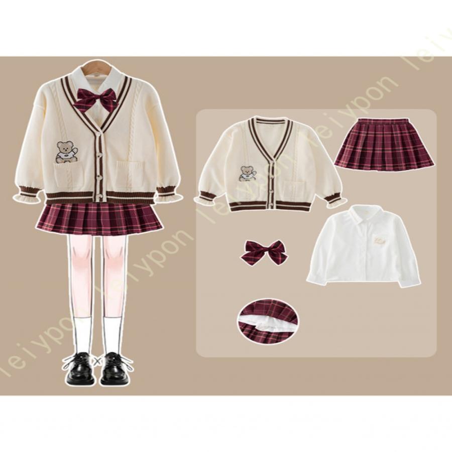 JK制服 子供スーツ 3点セット 長袖 上下セット スカートスーツ 女の子