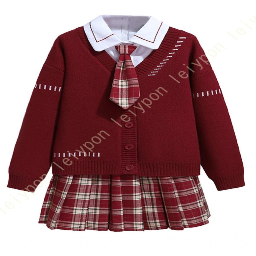 JK制服 3点セット ニット カーディガン 女の子 シャツ 蝶ネクタイ プリーツスカート スポーツウェア キッズスーツ 子供服 大人服 上下セット 子供スーツ 女児 |  | 02