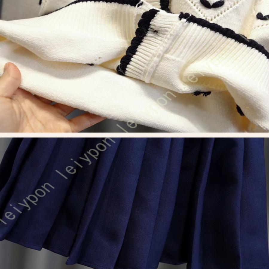 卒業式 スーツ 女の子 スクール 女児 制服 女子3点セット カーディガン ブラウス スカート 3点セット フォーマル リボン 子供スーツ 透けない 入学式 中学生 |  | 09