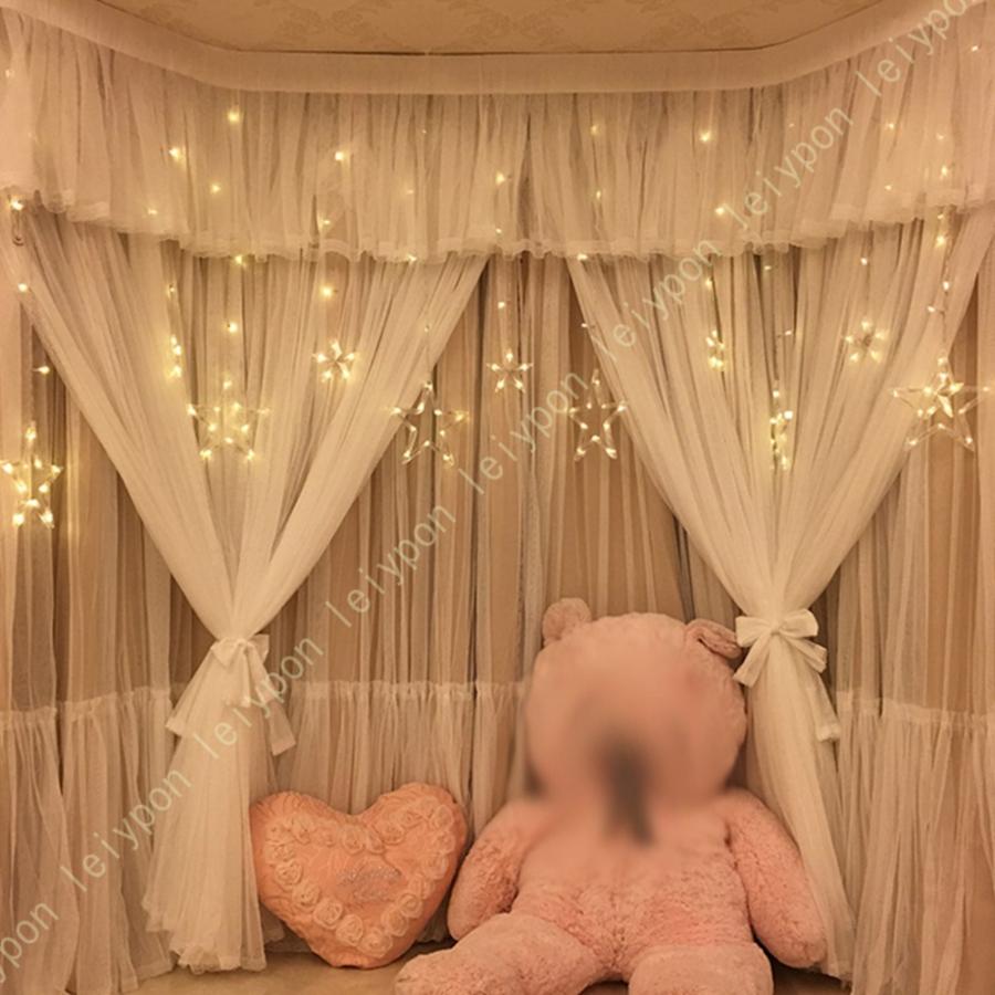 2重カーテン 遮光 姫系 ルームカーテン 遮熱 保温 防寒 子供部屋